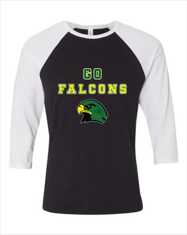 Huguenot Falcons Go Team Women's Baseball T-Shirt