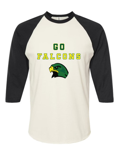 Huguenot Falcons Go Team Men's Baseball T-Shirt