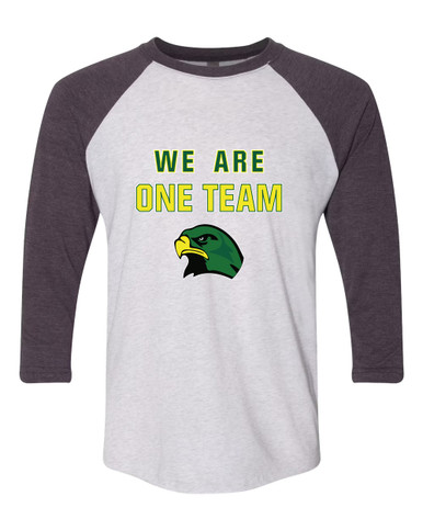 Huguenot Falcons We Are One Team Women's Baseball T-Shirt