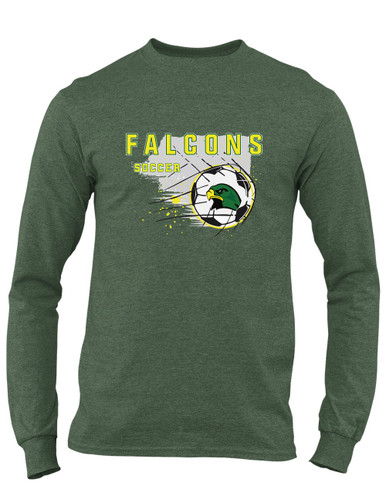 Huguenot Falcons Soccer #2 Men's LS T-Shirt