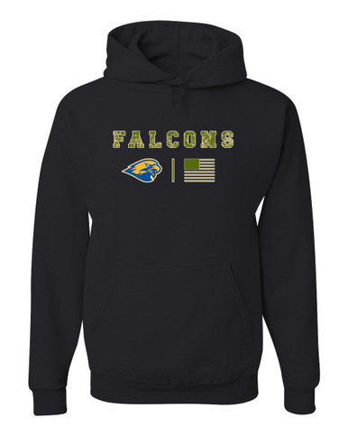 Channelview Falcons Camo Flag Men's Premium Hoodie