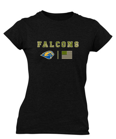 Channelview Falcons Camo Flag Women's SS T-Shirt