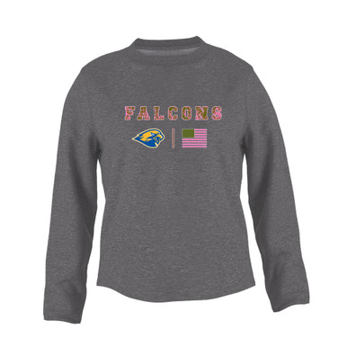 Channelview Falcons Pink Camo Flag Women's Sweatshirt