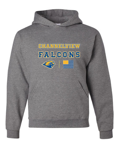 Channelview Falcons Spirit Flag Men's Premium Hoodie