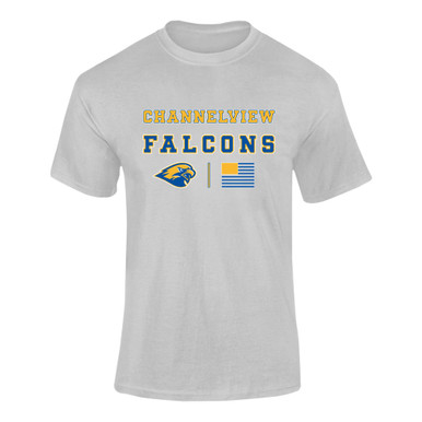 Channelview Falcons Spirit Flag Men's SS T-Shirt