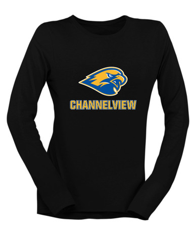 Channelview Falcons Mascot #2 Women's Premium LS T-Shirt