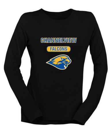 Channelview Falcons Mascot #3 Women's LS T-Shirt