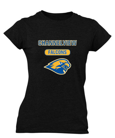 Channelview Falcons Mascot #3 Women's Premium SS T-Shirt