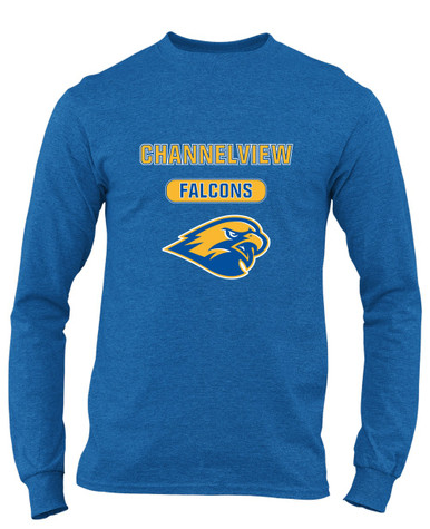 Channelview Falcons Mascot #3 Men's LS T-Shirt