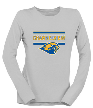Channelview Falcons Mascot #4 Women's LS T-Shirt