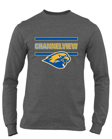 Channelview Falcons Mascot #4 Men's LS T-Shirt