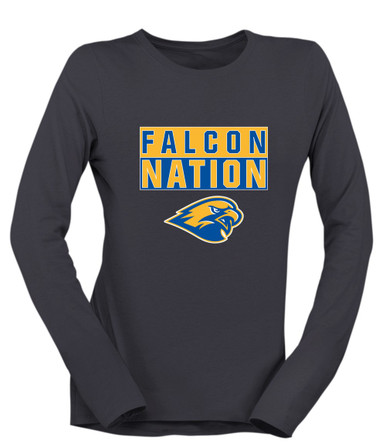 Channelview Falcons Nation #1 Women's Premium LS T-Shirt
