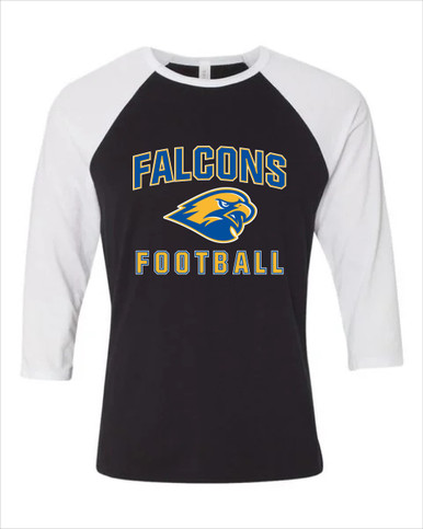Channelview Falcons Football #1 Women's Baseball T-Shirt