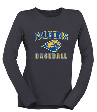 Channelview Falcons Baseball #1 Women's Premium LS T-Shirt
