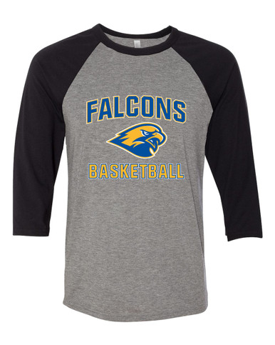 Channelview Falcons Basketball #1 Men's Baseball T-Shirt