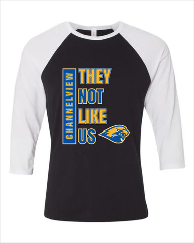 Channelview Falcons They Not Like Us #1 Women's Baseball T-Shirt