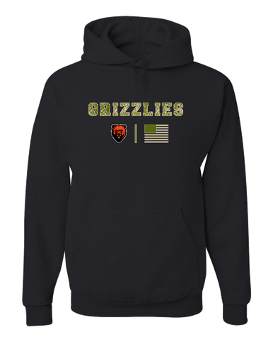 California Grizzlies Camo Flag Men's Premium Hoodie