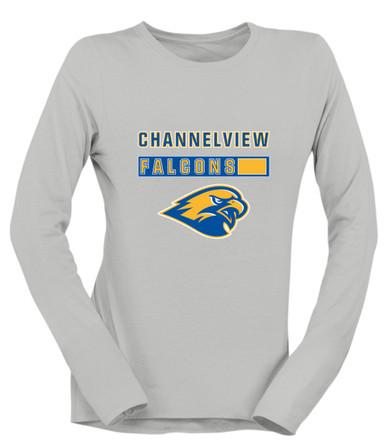 Channelview Falcons Mascot #7 Women's Premium LS T-Shirt