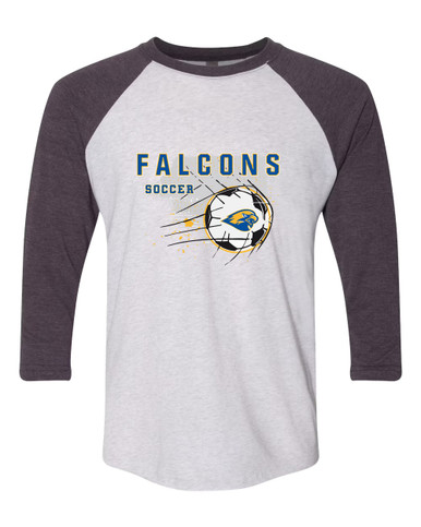 Channelview Falcons Soccer #2 Women's Baseball T-Shirt