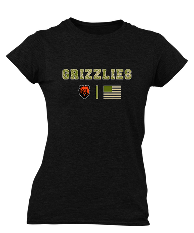 California Grizzlies Camo Flag Women's Premium SS T-Shirt