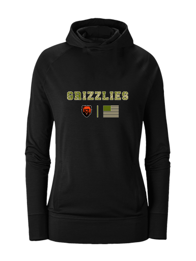 California Grizzlies Camo Flag Women's Hoodie