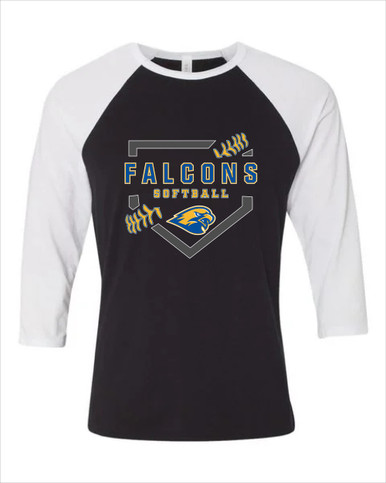 Channelview Falcons Softball #2 Women's Baseball T-Shirt