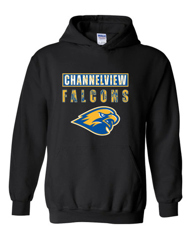 Channelview Falcons Mascot #9 Men's Hoodie