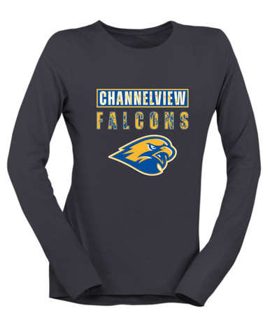 Channelview Falcons Mascot #9 Women's Premium LS T-Shirt