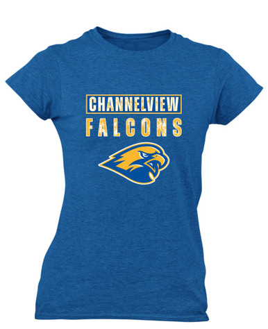 Channelview Falcons Mascot #9 Women's SS T-Shirt