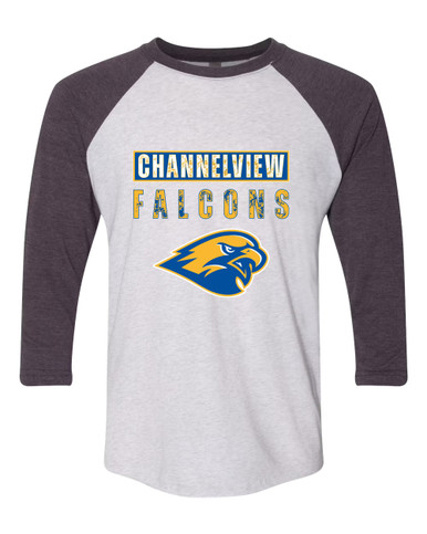 Channelview Falcons Mascot #9 Men's Baseball T-Shirt