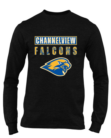 Channelview Falcons Mascot #9 Men's LS T-Shirt