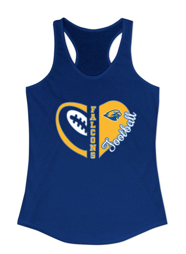 Channelview Falcons Heart Football Women's Tank Top
