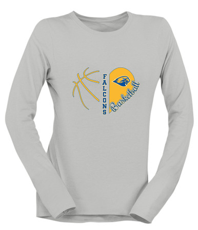 Channelview Falcons Heart Basketball Women's Premium LS T-Shirt