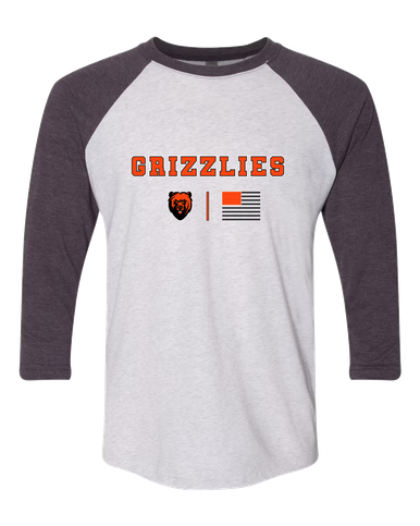California Grizzlies Team Colors Flag Men's Baseball T-Shirt