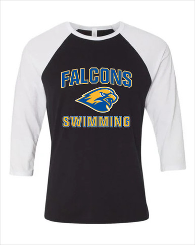 Channelview Falcons Swimming Women's Baseball T-Shirt
