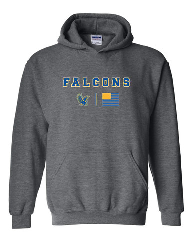 Channelview Falcons Flying Team Colors Flag Men's Hoodie