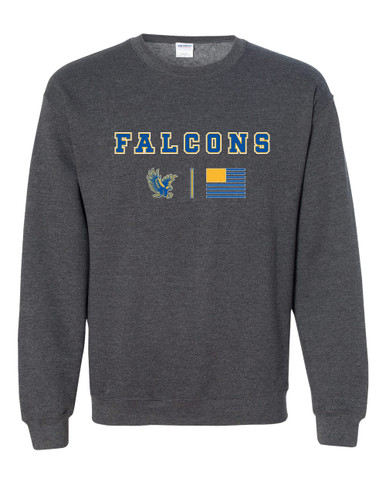 Channelview Falcons Flying Team Colors Flag Men's Sweatshirt
