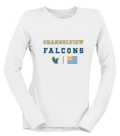 Channelview Falcons Flying Spirit Flag Women's Premium LS T-Shirt