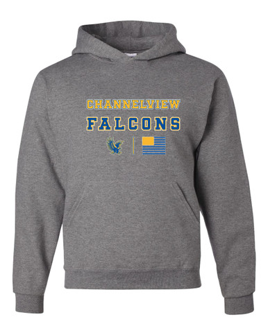Channelview Falcons Flying Spirit Flag Men's Premium Hoodie