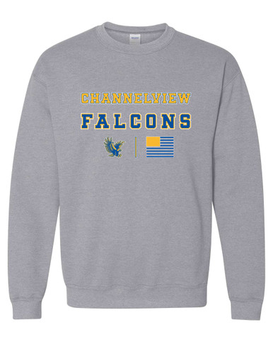 Channelview Falcons Flying Spirit Flag Men's Sweatshirt