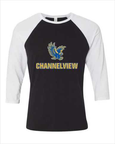 Channelview Falcons Flying Mascot #2 Women's Baseball T-Shirt