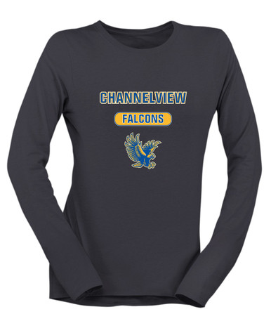 Channelview Falcons Flying Mascot #3 Women's Premium LS T-Shirt
