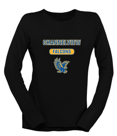 Channelview Falcons Flying Mascot #3 Women's LS T-Shirt