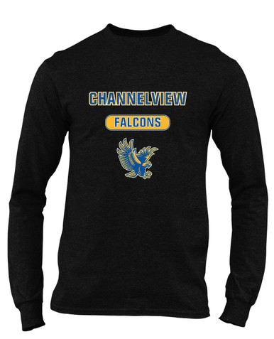 Channelview Falcons Flying Mascot #3 Men's Premium LS T-Shirt