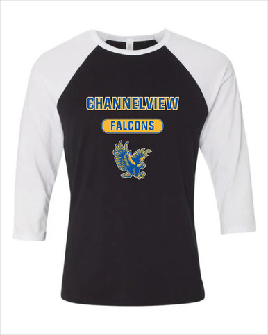 Channelview Falcons Flying Mascot #3 Men's Baseball T-Shirt