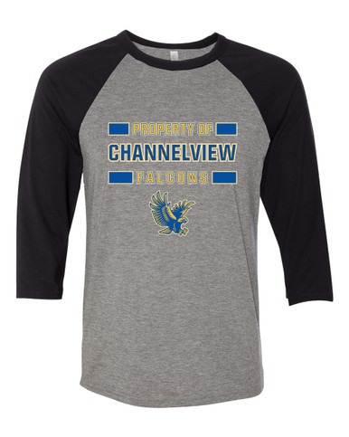Channelview Falcons Flying Property Of Women's Baseball T-Shirt