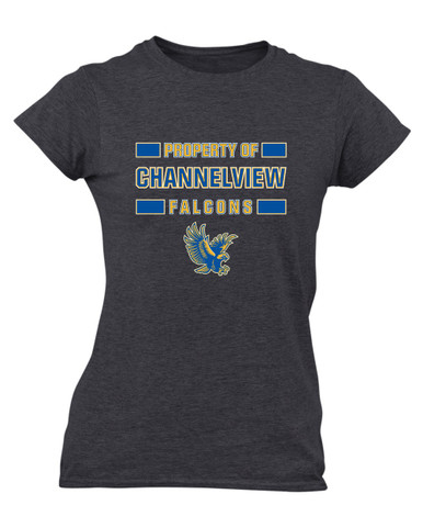 Channelview Falcons Flying Property Of Women's SS T-Shirt
