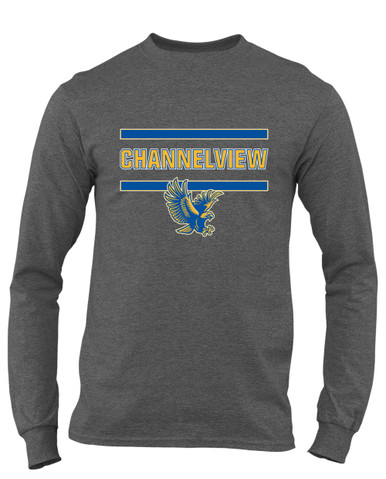 Channelview Falcons Flying Mascot #4 Men's LS T-Shirt