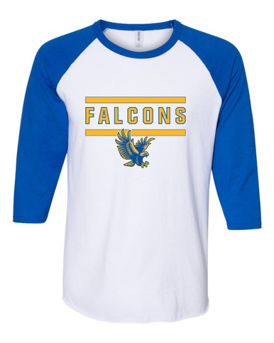Channelview Falcons Flying Mascot #5 Women's Baseball T-Shirt