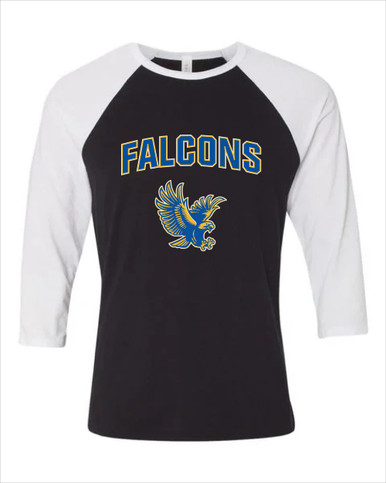 Channelview Falcons Flying Mascot #6 Women's Baseball T-Shirt